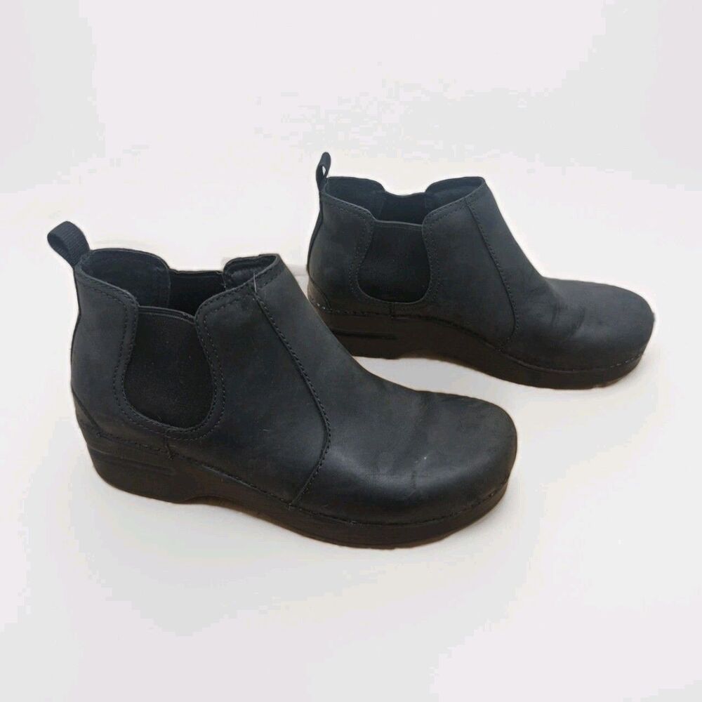 Dansko Frankie Women's Casual Boots Size EU 39 US Size 8.5 to 9 Black Oiled